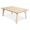 Whitney Brothers Whitney Plus Rectangle Classroom Table - 18H, wooden classroom table with a rectangular surface and four sturdy angled legs.