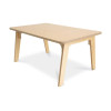 Whitney Brothers Whitney Plus Rectangle Classroom Table - 22H, wooden educational furniture with a light finish and sturdy legs for school and classroom use.