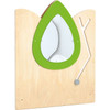 Moje Bambino Flora Sensory Play Panel Partition #3, wooden sensory play panel with a cutout opening surrounded by green and brown accents, designed for children's play and sensory development.