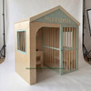 Police Station Wooden Playhouse w/Gable Roof & Furniture - Indoor or Outdoor