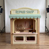 Repair Shop Wooden Playhouse w/Furnishings - Indoor or Outdoor