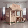 Wild West Stables Wooden Playhouse w/Furniture - Indoor or Outdoor