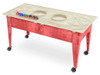 Childbrite Express Youth Train Table with Wabash Freight Train, educational wooden train table with train tracks and colorful train toys for children.