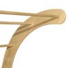 Wood Designs Arched Playstand, close-up view of the natural wooden structure with arched design and horizontal bars.