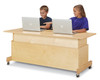 Apollo Double Computer Desk, Maple Top