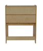 Wood Designs Contender Ready to Assemble Writing Desk, unfinished wooden desk with a simple, minimalist design ideal for workspace or home office.
