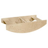 Wood Designs Contender Rock-A-Boat Climber, RTA - unfinished wooden boat-shaped climbing structure for children with side rails and a support bar, designed for indoor or outdoor play.