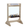 Wood Designs Outdoor Easel for Kids, wooden art easel with a paper roll and storage tray holding paintbrushes and markers