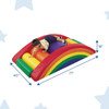 Children's Factory Rainbow Arch Soft Play Climber, colorful rainbow arch soft play climbing structure with dimensions 71 inches in length, 40 inches in width, and 18 inches in height, suitable for kids' play areas.