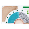 Moje Bambino Sound Sensory Exploration Panel, sensory and textured play panel with different fabric patches, sensory objects, and a small hourglass for visual stimulation.