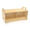 Whitney Brothers Stack-Able™ Bench, wooden children's furniture with open storage cubbies and cut-out handles for easy transport