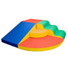 Children's Factory School Age Corner Colossus Soft Play Climber, colorful indoor soft play equipment with ramps and climbing sections for kids.