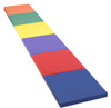 Children's Factory Tent Box Play Mats, Rainbow - colorful soft foam mats arranged in a rainbow pattern for children's play area.