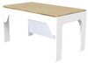 Jonti-Craft Fun Builder Wooden DUPLO® Table - 32 x 16 inches, white and natural wood color, child-sized table with sturdy white legs and a light wood tabletop for kids' play and building activities.