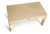 Jonti-Craft Wood DUPLO® Rectangle Storage Table 32 x 16 inches, natural wood finished children's play and activity table.