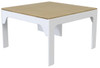 Jonti-Craft Fun Builder Wooden LEGO® Table - 32 x 32 inches, sturdy wooden table with a natural finish top and white legs designed for children's play and building activities.