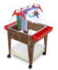 Chocolate Youth Mobile Sand and Water Activity Center Easel - 24" Tall