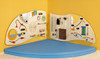 HABA Pro Sensory Learning Wall Activity Panel - Curve A, interactive sensory wall panel with various engaging textures and activities for children.