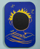 Playscapes PlaySa Face Boy Heat Sensitive Wall Panel, colorful wall decor featuring a heat-sensitive face design with a black face area surrounded by yellow and blue outlines.