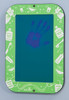 Playscapes Smile Dental Office Heat Sensitive Wall Panel - Green with dentistry-themed illustrations and a digital screen showing a handprint.