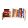 Guidecraft Tabletop Book Browser, wooden bookshelf with books arranged upright for easy access.