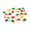 Guidecraft 3D Feel & Find Wooden Puzzle Set, colorful wooden animal and shape pieces with matching wooden bases, educational kids' toy for sensory and shape recognition. Guidecraft 3D Feel & Find Wooden Puzzle Set, colorful wooden animal and shape pieces with matching wooden bases, educational kids' toy for sensory and shape recognition.