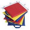Children's Factory Sit-Arounds Floor Seating Cushions, Rainbow - Set of 6, colorful red, yellow, and blue square cushions with handles for kids' seating and play. Children's Factory Sit-Arounds Floor Seating Cushions, Rainbow - Set of 6, colorful red, yellow, and blue square cushions with handles for kids' seating and play.
