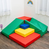 Children's Factory Corner Ridge Soft Play Climber, colorful padded play structure with steps, ramps, and cushioned surfaces for kids' indoor play
