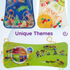 Playscapes Harmony Park Flip Bead Maze Wall Toy, colorful marble maze with yellow wire tracks and beads designed for children to slide and move along the paths.