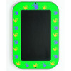 Playscapes Green Magic Hands Heat Sensitive Wall Panel, colorful hand prints border surrounding a black chalkboard surface.