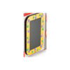 Playscapes Exploration Island Wooden Activity Cube, colorful play panel with handprint designs surrounding a central mirror for children's exploration and play.