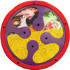 Playscapes Silly Beads Round Wall Toy, colorful circular wall toy with yellow beads and photo frames for children to engage with.
