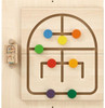 HABA Pro Labyrinth Maze Sensory Wall Toy, wooden maze game with colorful balls included.