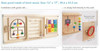 HABA Pro Rubber Ball Stairs Sensory Wall Toy, wooden sensory wall with colorful rubber balls, spring mirror, and magnetic spring balls for children's sensory play and development.