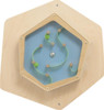 HABA Pro Grow.upp Ball Labyrinth Sensory Activity Wall Panel, educational wooden sensory toy with green and wooden balls on a maze path for children.