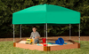Frame It All Hexagon Sandbox Kit w/ Telescoping Canopy & Cover - 7' x 8' x 5.5" - 300001365