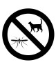 Frame It All Telescoping Hexagon Sandbox Canopy & Cover, symbol indicating no pets or insects allowed. Frame It All Telescoping Hexagon Sandbox Canopy & Cover, symbol indicating no pets or insects allowed.
