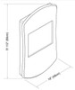 Playscapes Keydo Interactive Touch Screen Activity Wall Panel, line drawing with dimensions 31 1/2 inches tall and 19 inches wide, for educational and playful use. Playscapes Keydo Interactive Touch Screen Activity Wall Panel, line drawing with dimensions 31 1/2 inches tall and 19 inches wide, for educational and playful use.