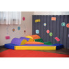Children's Factory Marshmallow Upside Downs Soft Play Climber, colorful foam play structure with various soft shapes and layers ideal for children's indoor play and physical activity.