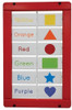 Playscapes Colors and Shapes Matching Blocks Activity Wall Panel, educational toy featuring color labels and corresponding shapes for learning colors and shapes.