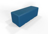 Playscapes Children's Eco Dash Seating, a sturdy blue square-shaped children's seating bench with smooth rounded edges.