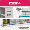 Jonti-Craft Culinary Creations Play Kitchen Cupboard - Rainbow Accents, colorful play kitchen cupboard with adjustable shelves, safety features, and kickplates to prevent toes from getting pinched.