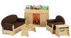 Komfy Living Room 4 pc Set w/Optional Storybook Fireplace 1
