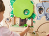 HABA Pro The Forest Activity Wall Panel Toy, children’s educational wooden toy with interactive forest-themed activities and animal figures.