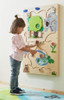 HABA Pro The Forest Activity Wall Panel Toy, a children's interactive educational wall-mounted toy featuring various forest-themed elements for play and development.
