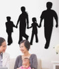 Playscapes Audimut Silhouette Sound Panels, black silhouette wall art of a family holding hands.
