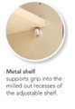 Move Upp Curved Bookshelf Metal Shelf Supports