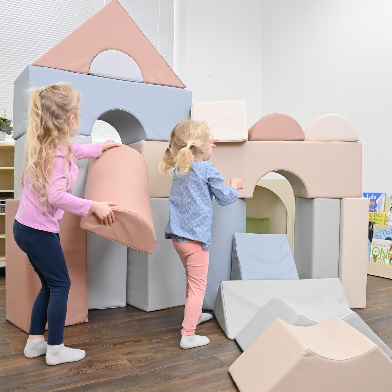 Elements Large Foam Building Blocks - Set of 35 - Soft Play Blocks