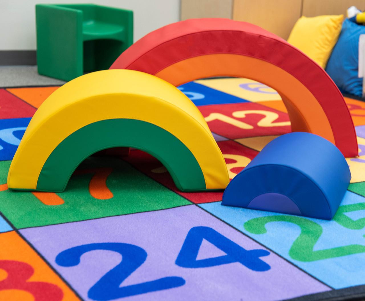 Rainbow Arch Trio Soft Play Climber - Foam Climbing Blocks
