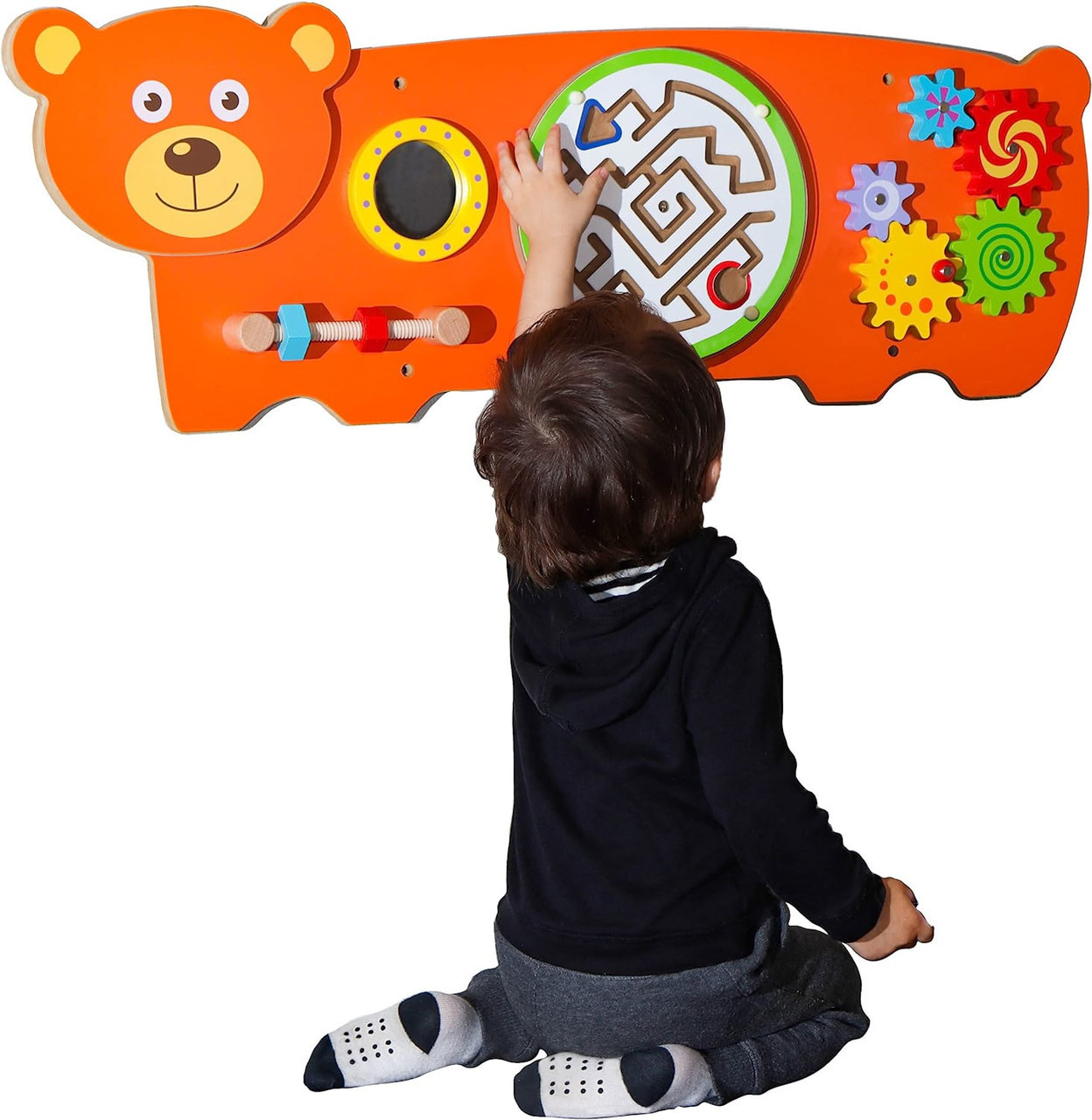 Bear 4-Activity Sensory Wall Panel | Sensory Wall Panel Toys